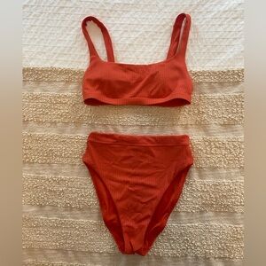 Madewell ribbed swim suit XS
